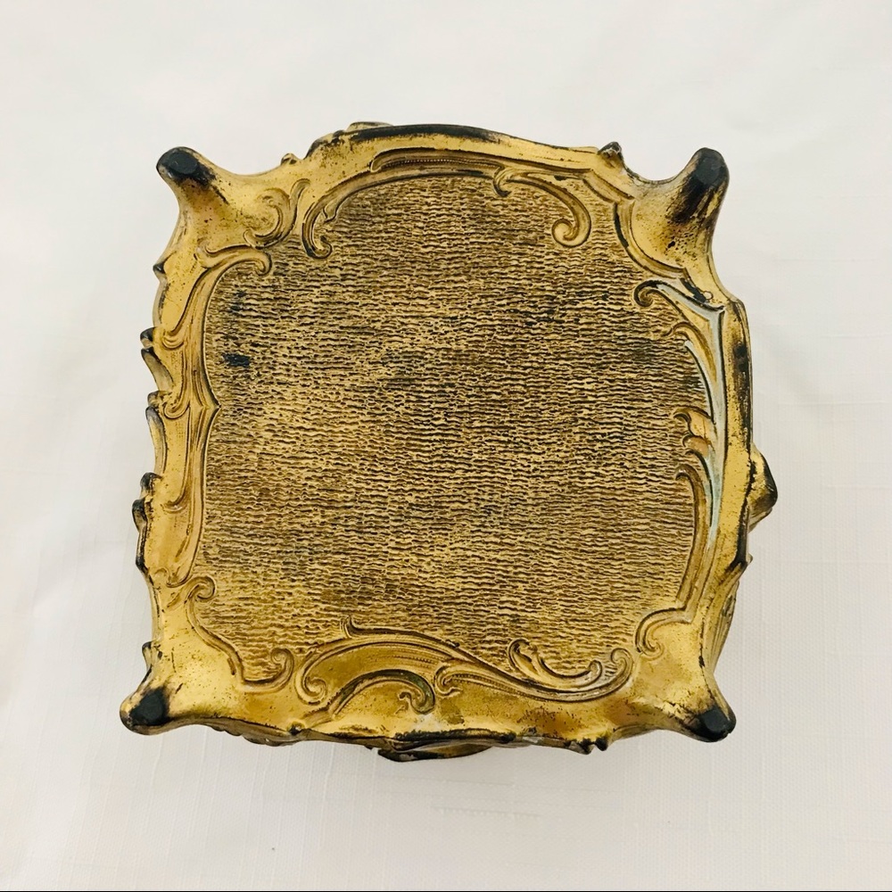 Metal Jewelry Box / Art Nouveau / Vintage / Host Pick - Picture 8 of 13